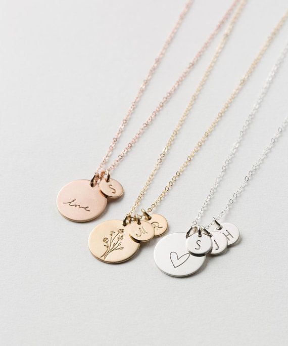 Large Disk Necklace with Custom Initial tags in Silver, Gold Fill, or Rose Gold. Combine a meaningful symbol with the initials of your kids, siblings, or girl gang. Make this piece your own and cherish it for years to come. If youre looking for a killer thoughtful gift, look no Everyday Rose Gold Flower Charm Jewelry, Everyday Rose Gold Jewelry With Flower Charm, Anniversary Jewelry With Initial Pendant And Flower Charm, Mother's Day Jewelry With Flower Charm Initial Pendant, Round Charm Necklaces For Wedding, Rose Gold Sterling Silver Charm Necklace With Flower Charm, Rose Gold Flower Charm Sterling Silver Necklace, Rose Gold Sterling Silver Necklace With Flower Charm, Delicate Charm Necklaces For Anniversary