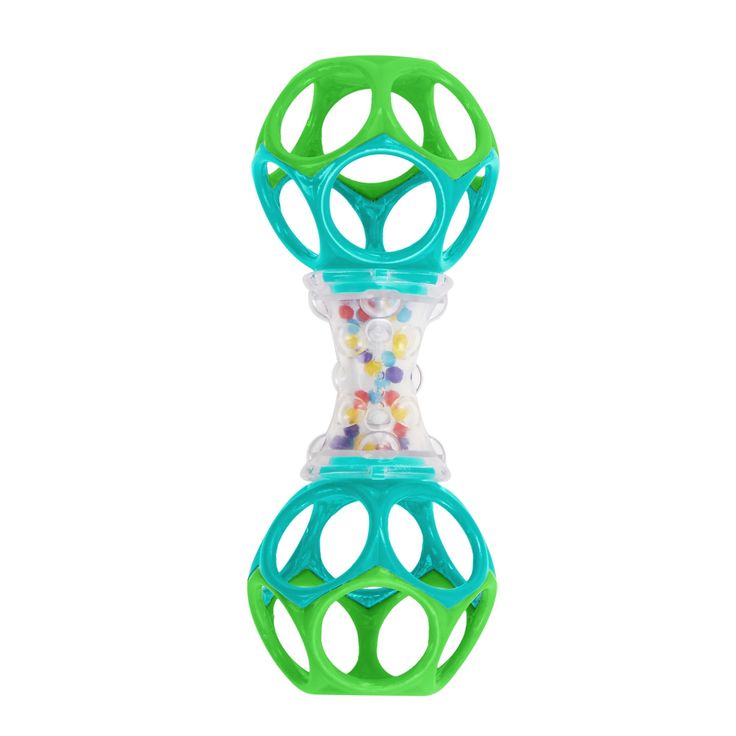 the toy is made out of plastic and has beads in it