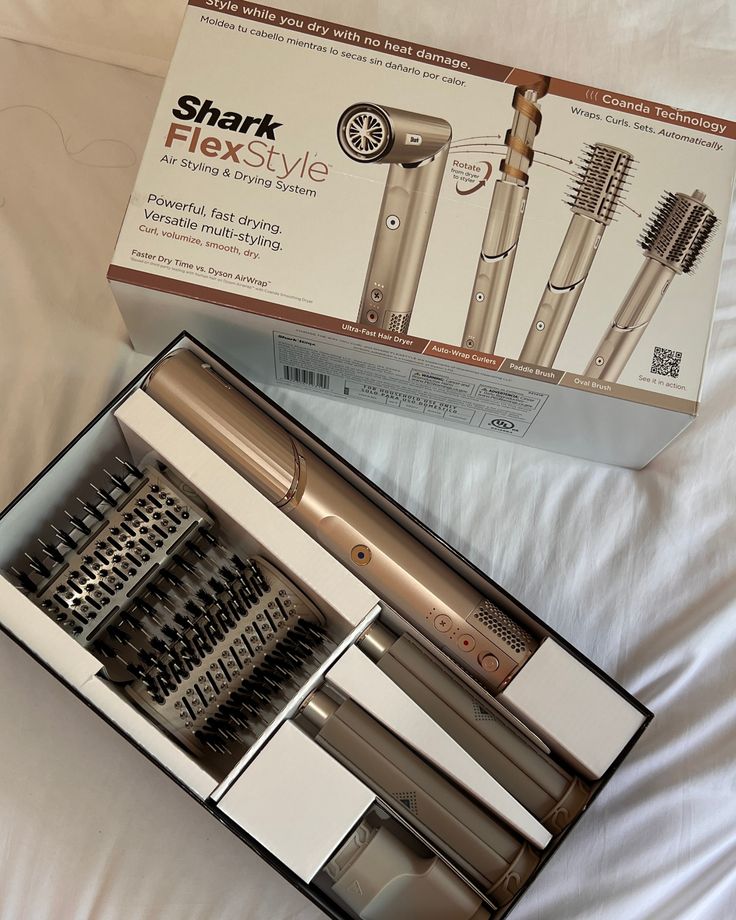 Shark Hair Dryer Curler, Shark Hair Tool, Shark Blow Dryer, Shark Hairdryer, Shark Dryer, Hair Tools Aesthetic, Shark Hair Dryer, Hair Products Aesthetic, Shark Flexstyle