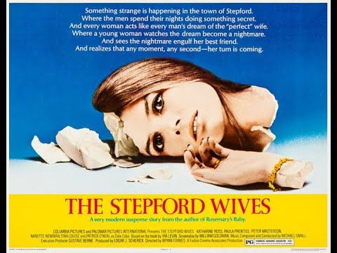 a movie poster for the film the stepford wives with a woman laying on her stomach