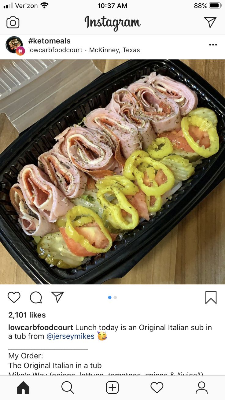 an instagram page with food in it