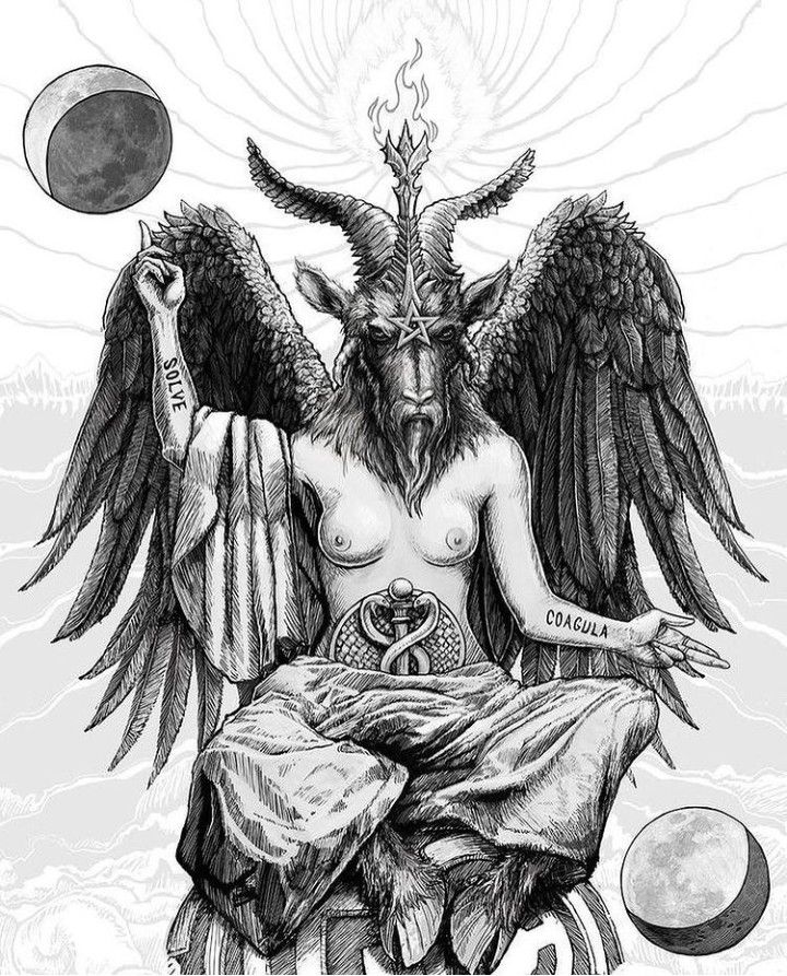 a drawing of an angel sitting on top of a chair with the moon in the background