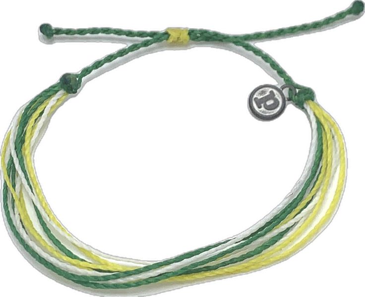 Custom Pura Vida Bracelet Green, Yellow & White | Bella Lucca Boutique Personalized Adjustable Yellow Friendship Bracelets, Adjustable Lime Green Bracelets As Gift, Green Hypoallergenic Friendship Bracelet, Green Hypoallergenic Friendship Bracelets, Hypoallergenic Green Friendship Bracelets, Personalized Green Adjustable Friendship Bracelets, Adjustable Personalized Green Friendship Bracelets, Adjustable Hypoallergenic Green Friendship Bracelets, Pura Vida Bracelets