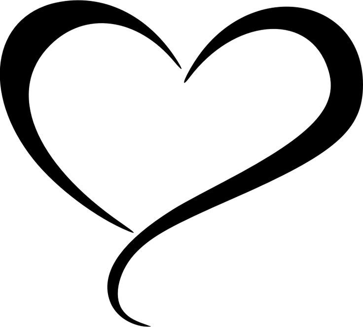 a black and white heart shape