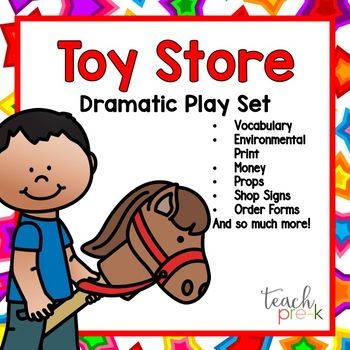 the toy store dramatic play set includes toys, games and activities for children to learn