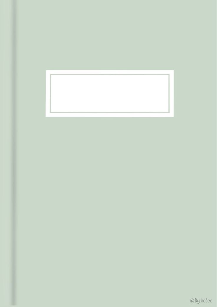 an open book with a blank page on the front and back cover, in light green