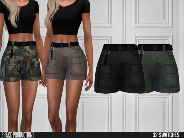 three different styles of shorts for females