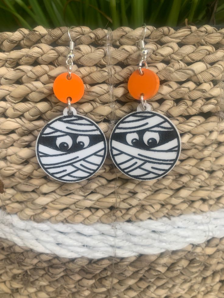 Acrylic dangle earrings with nickel free hardware. Custom Wood Signs, Halloween Earrings, Spider Web, Custom Wood, Diy Kits, Decorative Pieces, Crochet Earrings, Dangle Earrings, Unique Gifts