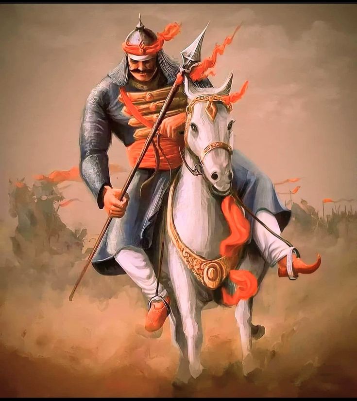 Maharana Pratap Art, Royal Rajput Wallpaper, Shivaji Maharaj Painting, भारतीय इतिहास, Maharana Pratap, History Wallpaper, Indian Legends, Great Warriors, Warriors Wallpaper