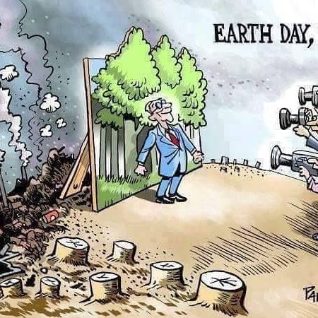 an image of earth day cartoon