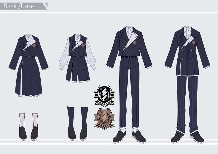 Unique Uniform Ideas, Character Design Uniform, School Uniform Character Design, School Uniform Design Ideas, Nrc Uniforms, Academy Uniform Design, School Uniforms Drawing, School Uniform Ideas Drawing, Uniform Character Design