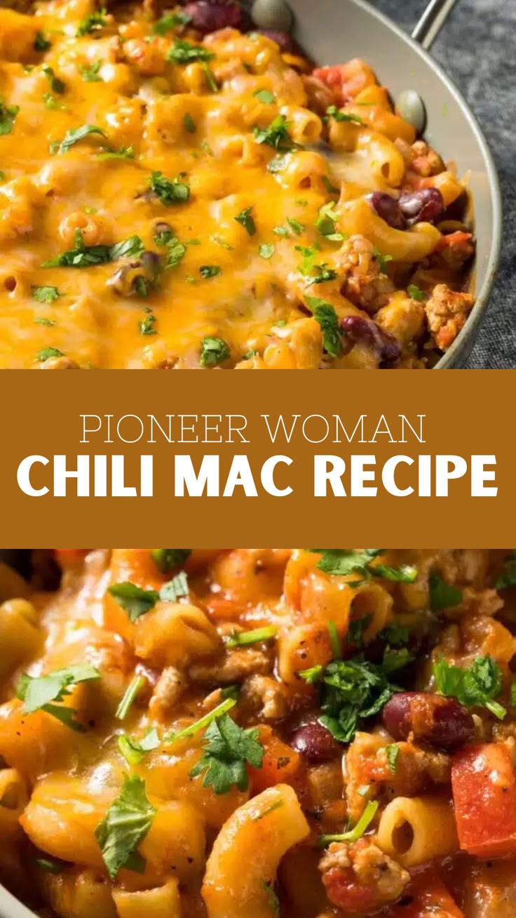 Pioneer Woman Chili Mac Recipe Pioneer Woman Chili Mac And Cheese, Pioneer Woman Chili Mac, Grandmas Chili Mac, Ground Beef Chili Mac And Cheese, Chili With Elbow Macaroni, Recipes For Elbow Macaroni, Elbow Pasta Recipes Ground Beef, Leftover Meat Sauce Recipes, Macaroni Ground Beef Recipes