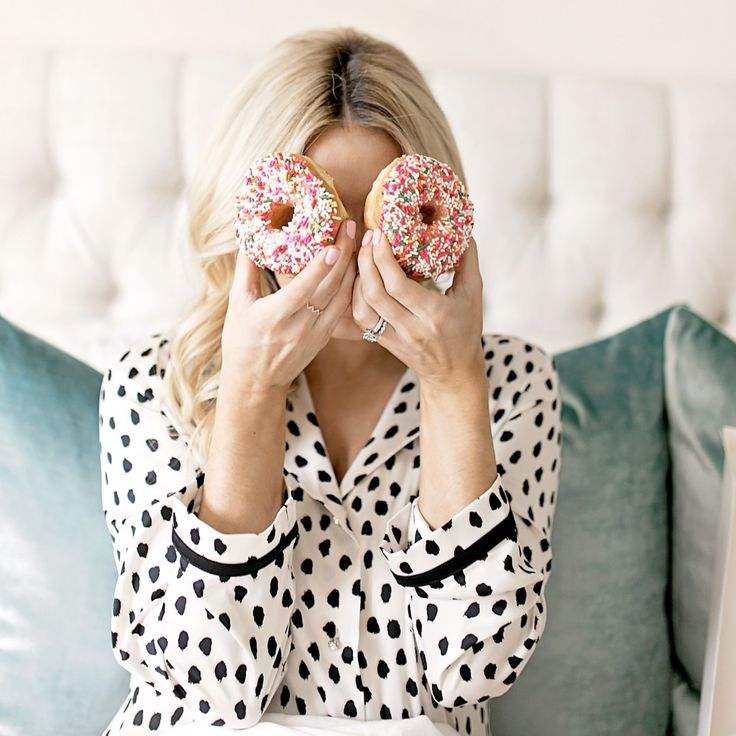 Katey McFarlan of Chronicles of Frivolity featuring Kate Spade and Nordstrom Katey Mcfarlan, Kate Spade Bedding, Morning Has Broken, Pajamas All Day, Hey Gorgeous, Donut Shop, Satin Pajamas, Good Morning Beautiful, Style And Grace