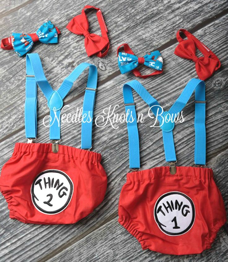 dr seuss and the cat in the hat outfit for baby boys with matching headbands