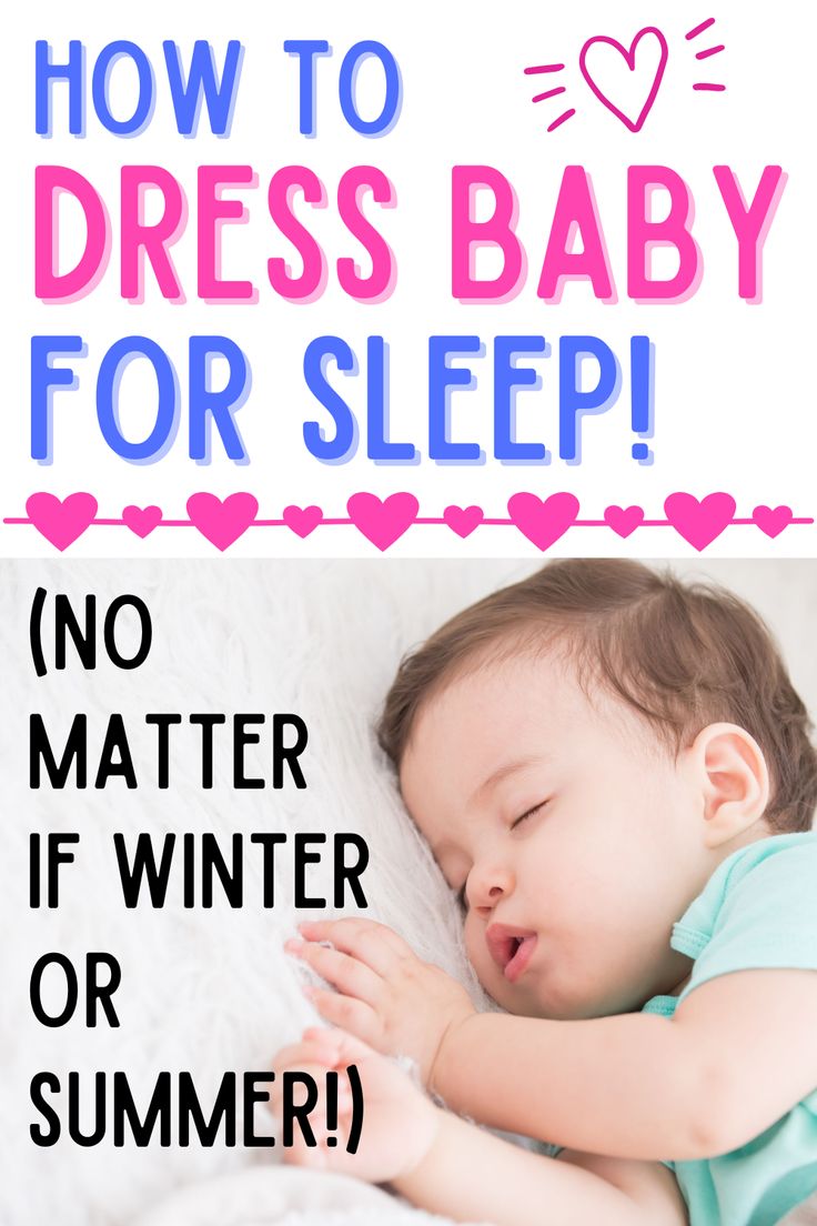 a baby sleeping with the words how to dress baby for sleep