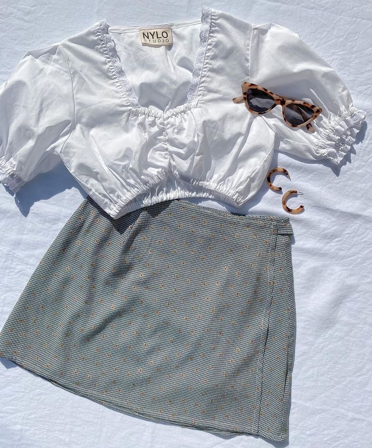 Nylo Studio on Instagram: “Fun little flat lay featuring our new Billie wrap skirt ✌🏻” Skirt Flat Lay, Flat Lay Outfit, Grey Fits, Marketing Project, Outfit Primavera, Korean Girl Fashion, Kawaii Clothes, White Fashion, Wrap Skirt