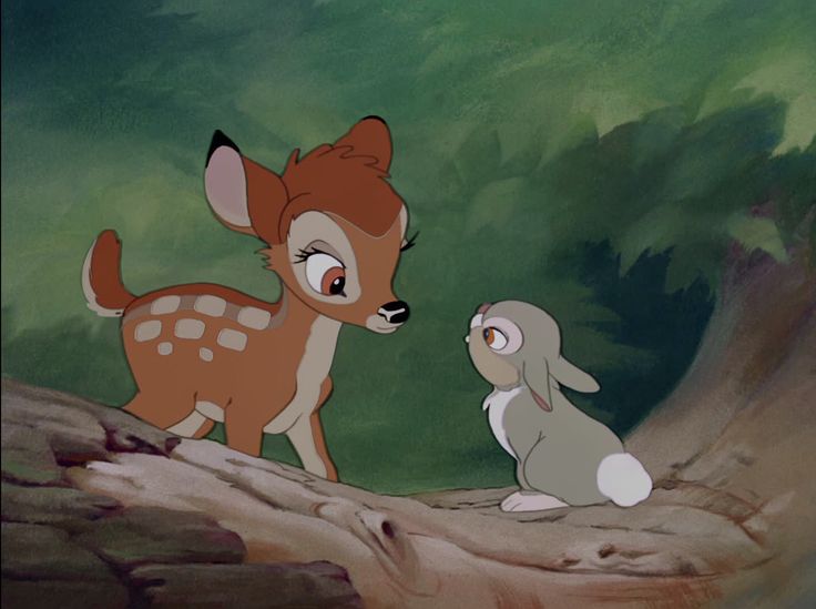 the fawn and thump from disney's animated movie, bamma piggy