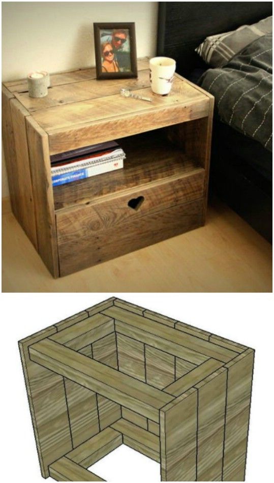 an image of a wooden table with drawers on it and the bottom is made out of wood