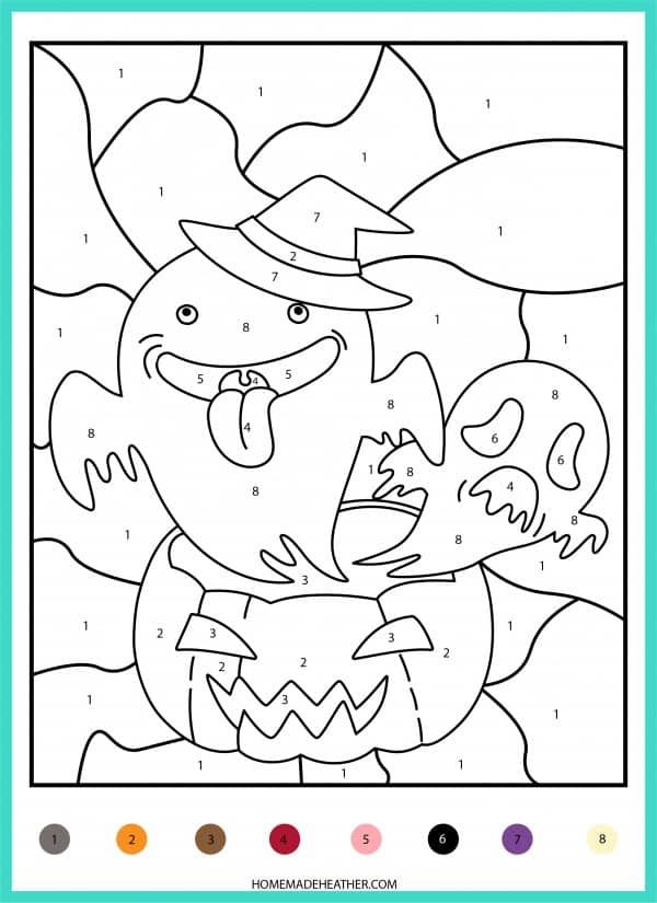 a coloring page with an image of a cartoon character holding a pumpkin in it's arms