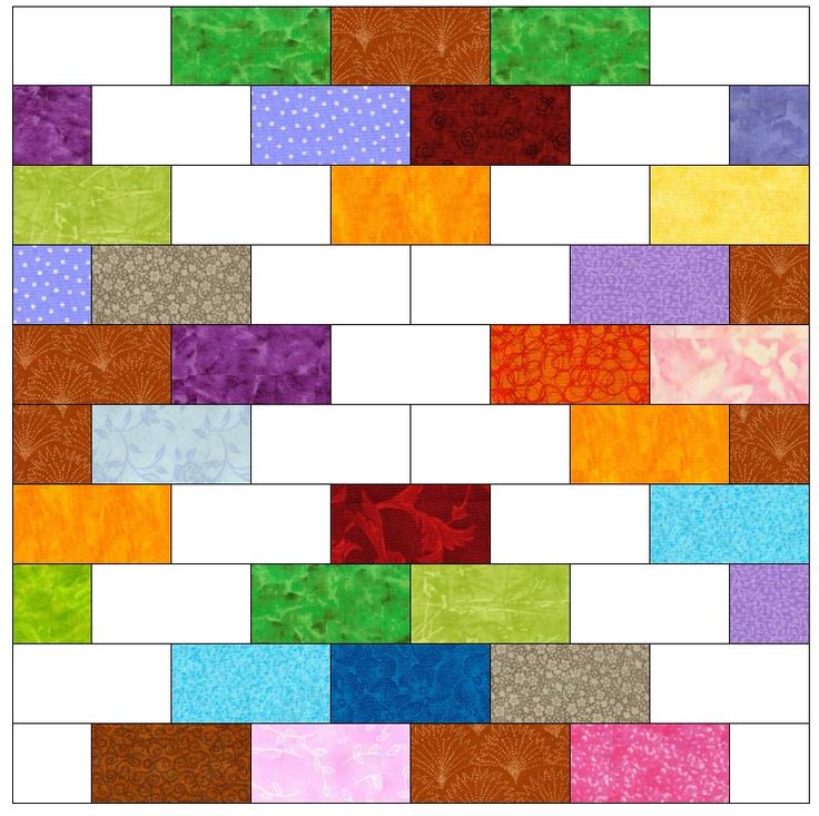 an image of a colorful patchwork pattern with different colors and shapes on the side