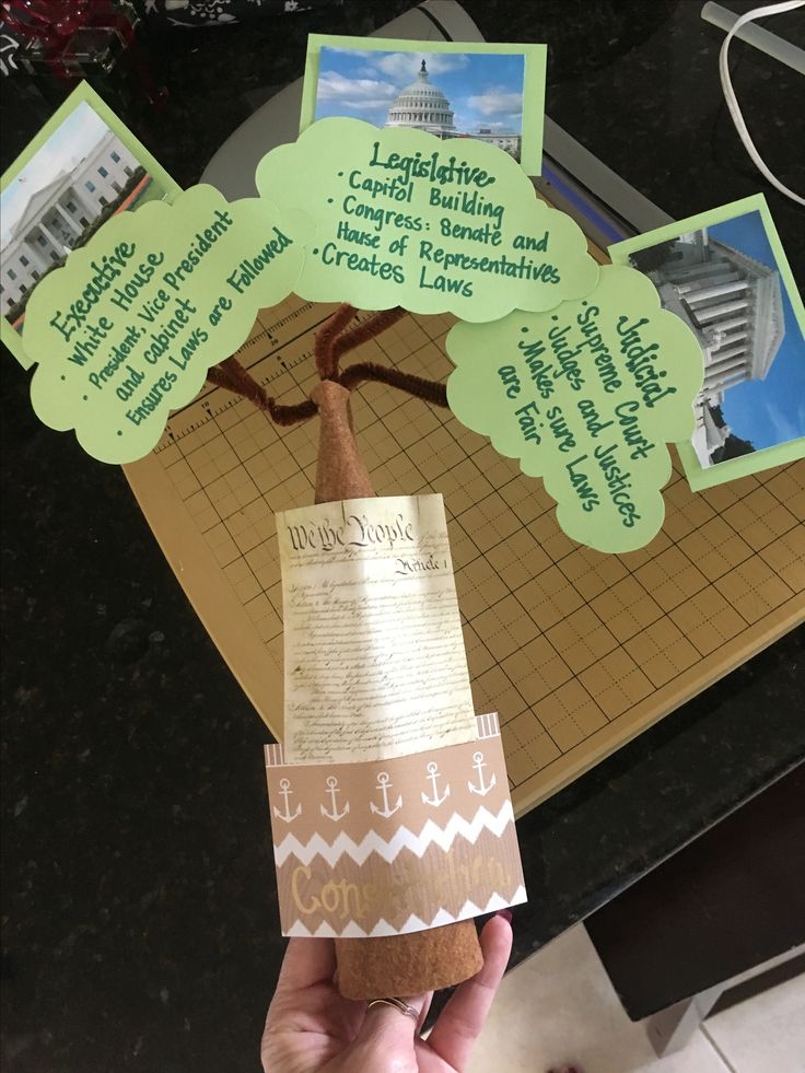 someone is holding up a tree made out of paper