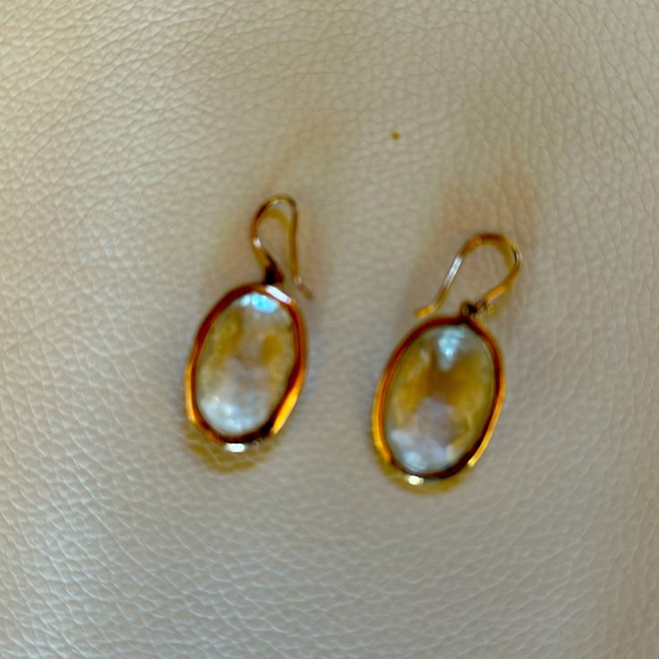 Ippolita Crystal Earrings 1” Long And 5/8” Wide. I Can’t Get A Photo In Focus, But The Word Ippolita Is Etched In The Gold. Excellent Condition Ippolita Rose Jewelry Is Actually Silver - They Have A Unique Process Of Taking Sterling Silver And Plating It With 18k Rose Gold. Polished Fine Jewelry Earrings For Party, Fine Jewelry Earrings For Party With Polished Finish, Elegant Faceted Evening Earrings, Elegant Faceted Earrings For Evening, High Luster Silver Jewelry For Evening, Elegant Polished Earrings For Wedding, Elegant Clear Earrings For Evening, Elegant High Luster Earrings For Evening, Silver Rose Cut Diamond Earrings For Evening