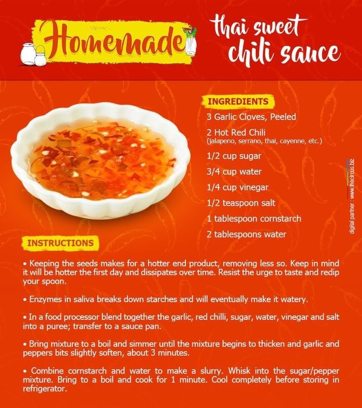 the ingredients for homemade thai chili sauce are shown in this recipe, which includes an orange background