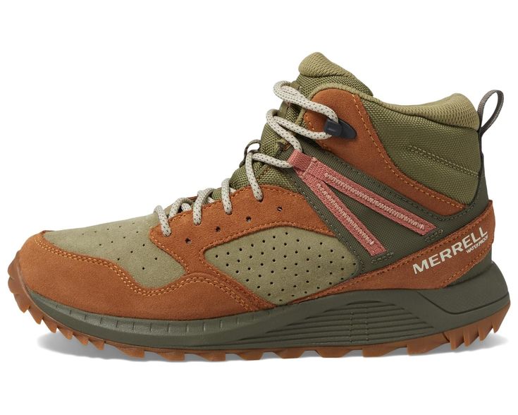 Men's Merrell Wildwood Mid LTR Waterproof | Zappos.com Waterproof Hiking Boots, Hiking Boot, Kids Luggage, Toe Designs, Outdoor Hiking, Product Reviews, Seals, Suede Leather, Hiking Boots