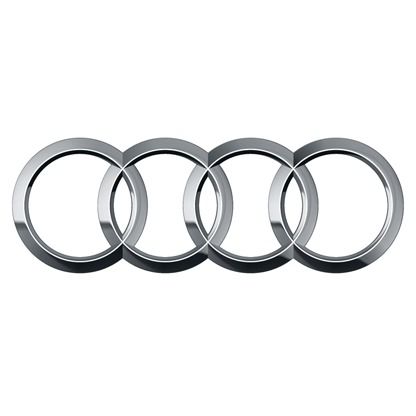 an image of four rings on a white background with the word audi written below them