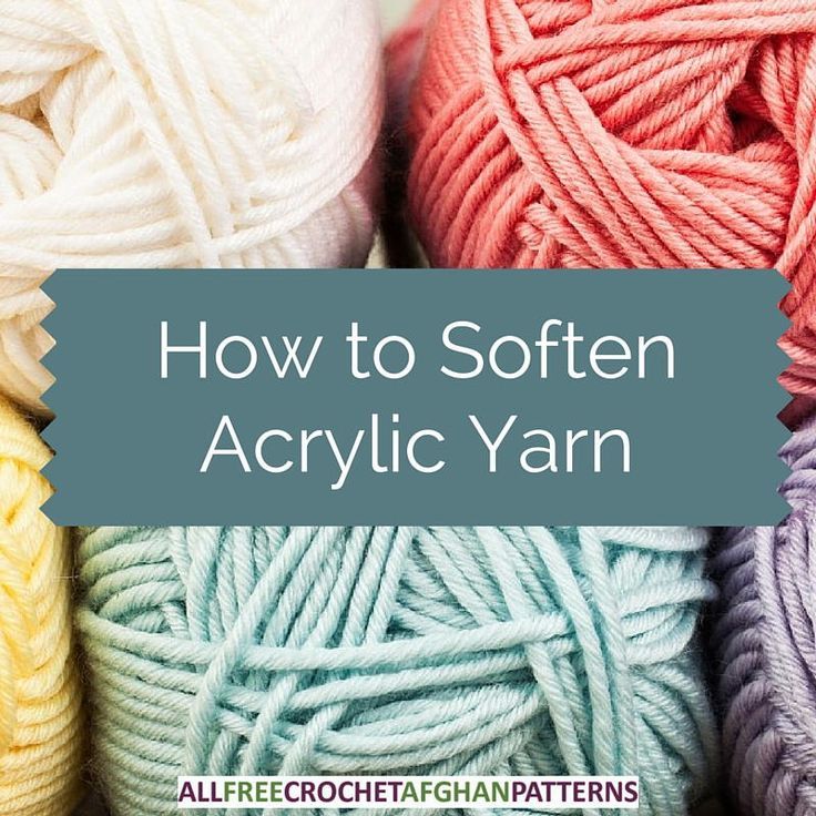 several balls of yarn with the words how to soften acrylic yarn