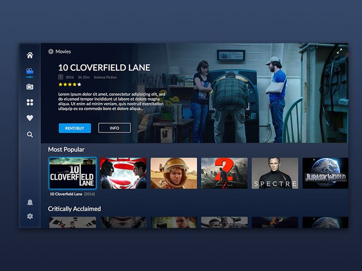 an image of a screen shot of the movie channel homepage for cloverfield lane