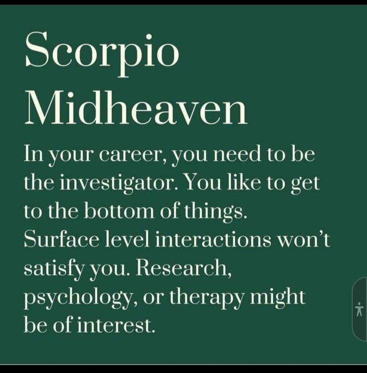 the words scorpio middleeavenn are written in white on a green background