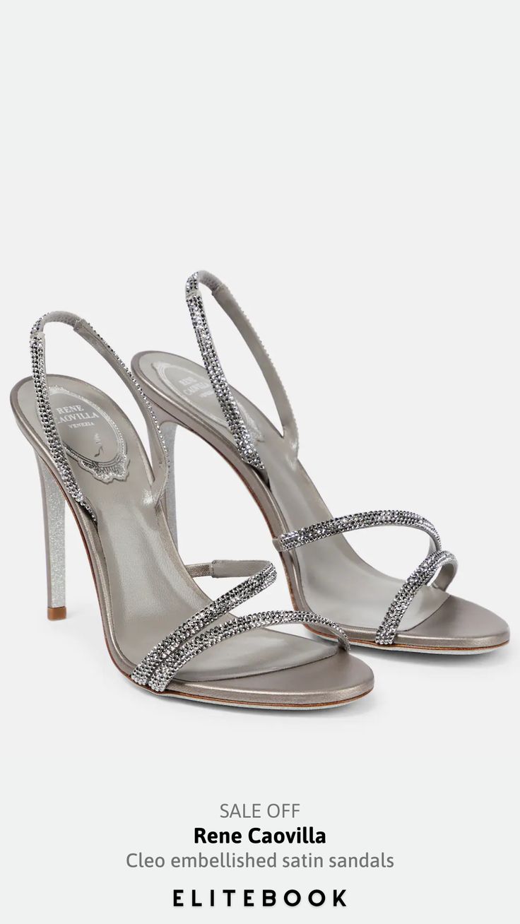 Luxury Rhinestone Cocktail Sandals, Elegant Sparkling Sandals For Formal Occasions, Elegant Formal Sparkling Sandals, Luxury Silver Sandals With Rhinestones, Luxury Crystal-embellished Sandals For Cocktail, Luxury Open Toe Sparkling Sandals, Luxury High Heel Sparkling Sandals, Luxury Sparkling High Heel Sandals, Luxury Sparkling Open Toe Sandals