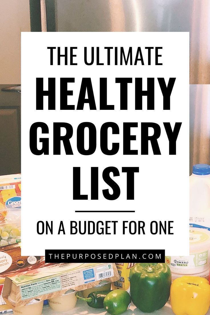 the ultimate healthy grocery list on a budget for one