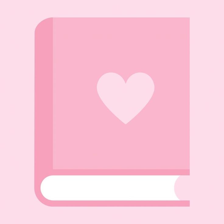 a pink book with a heart on it