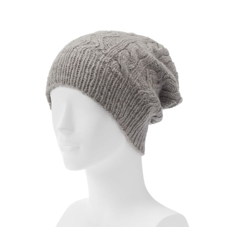 Bring style and warmth to your warm-weather look with this women's SIJJL beanie. HAT FEATURES Cable-knit zigzag design Slouchy styling FABRIC & CARE Wool Hand wash Spot clean  Size: One Size. Color: Grey. Gender: female. Age Group: adult. Lightweight Crochet Hat For Outdoor, Outdoor Crochet Hat Made Of Yarn, Casual Cable Knit Beanie For Outdoor, Casual Outdoor Cable Knit Beanie, Knitted Beanie One Size Fits Most, Cable Knit Beanie Hat, Cozy Cable Knit Beanie For Outdoor, Cold Weather Yarn Beanie, Outdoor Knit Crochet Beanie Hat