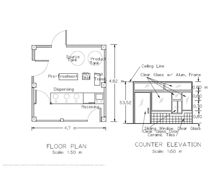 the floor plan for a bathroom and living room