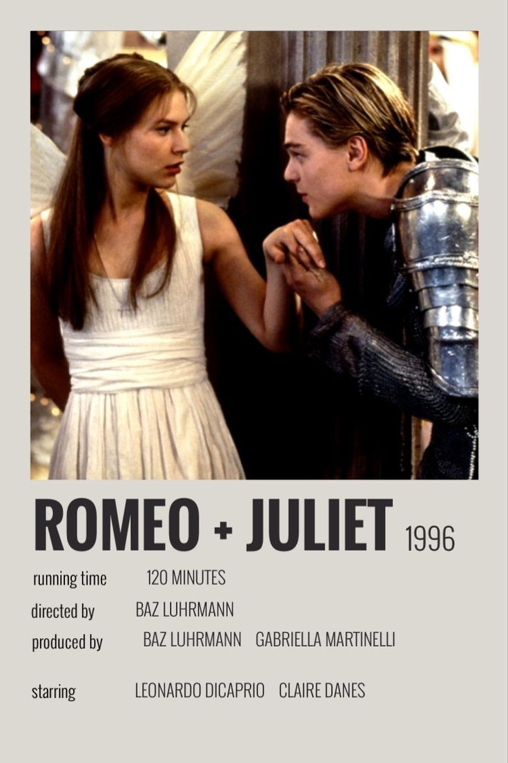 an advertisement for the movie rome and juliaet, featuring two people talking to each other