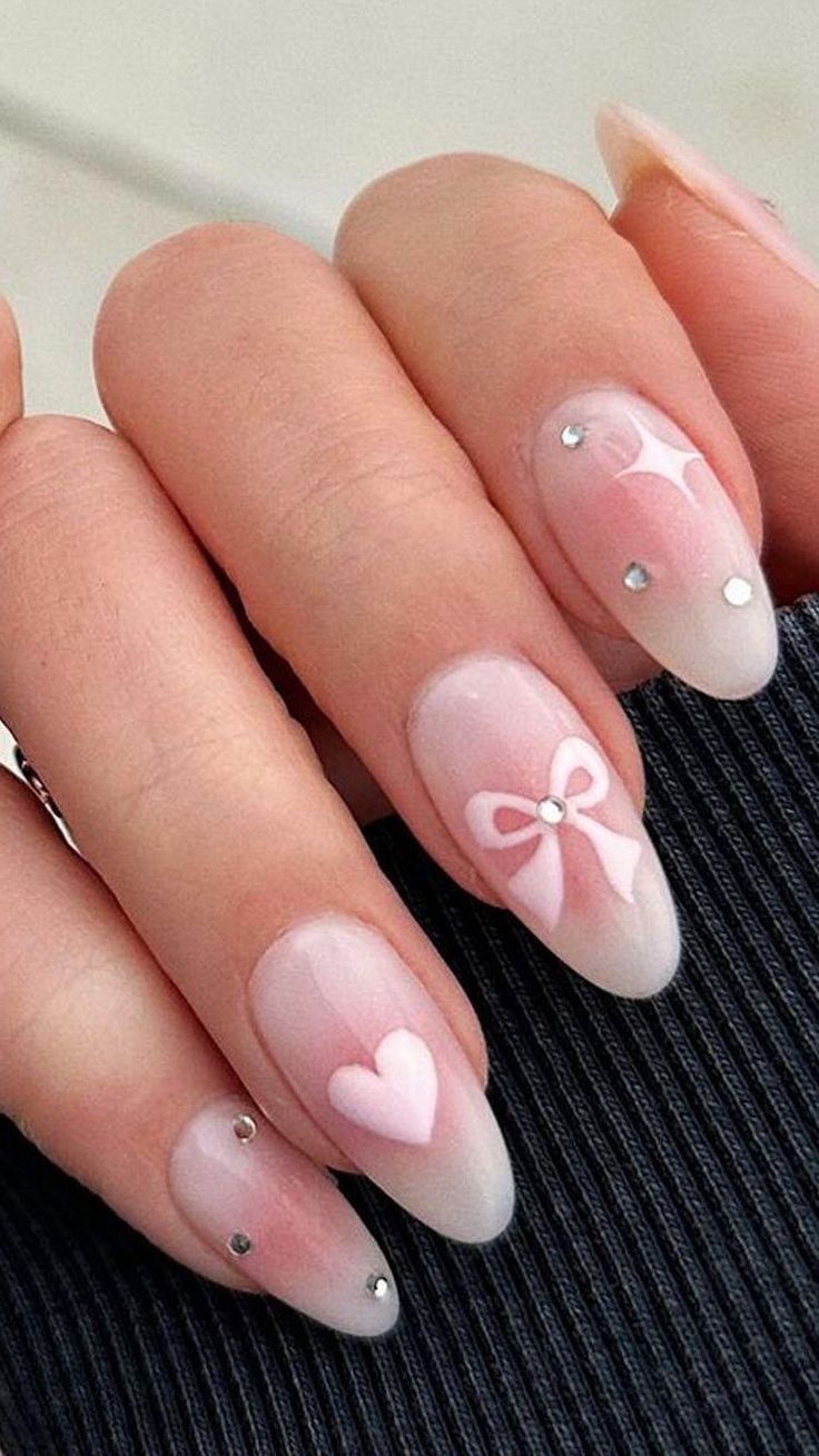 24 January Nail Ideas to Ring In the New Year Eid Nails 2024, Round Cute Nails, Cute Everyday Nail Designs, Soft Core Nails, Nail For New Years, Nail Idea New Years, Nail Ideas Cute Design, Cute Nails For December, New Year Theme Nails