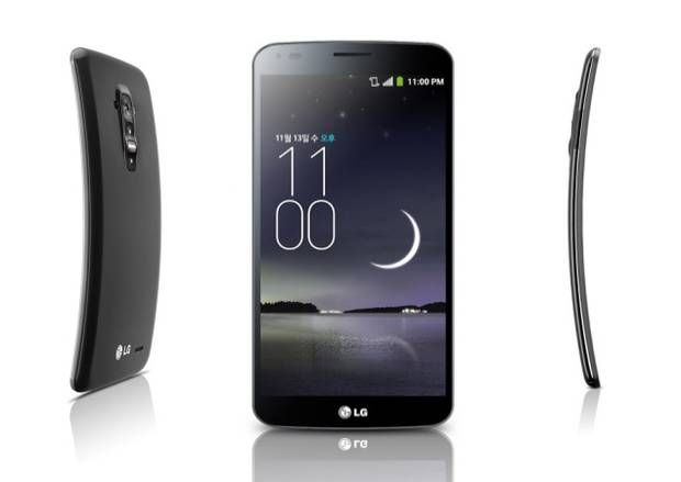 the lg phone is shown next to another cellphone with its front and back cameras