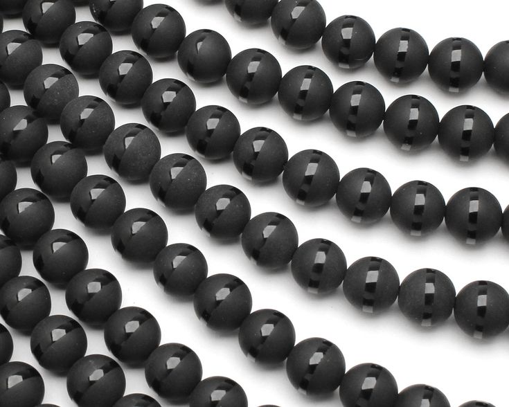 Beaders love our black onyx beads because of their great color, polish, and consistency.    Nearly all black onyx beads on the market today, including ours, are color enhanced. This centuries-old process creates a permanent, consistent black color and does not reduce the value of the beads. Beaders love our black onyx beads because of their great color, polish, and consistency. Black Onyx is never going out of style! Use these beads in practically any design - they always look great. Nearly all Black Gemstone Beads For Jewelry Making, Black Onyx Round Beads, Black Onyx Gemstone Beads, Black Gemstone Round Beads, Black Round Gemstone Beads, Black Onyx 8mm Beads, Black Faceted Round Beads, Black Gemstone Round Beads Jewelry, Black Gemstone Beads Jewelry