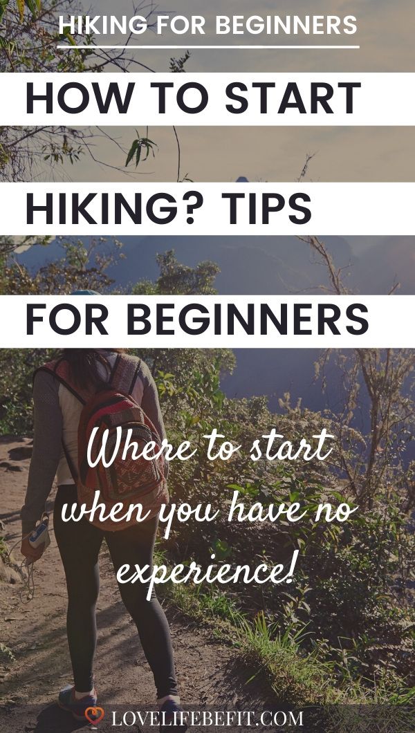 a woman hiking with the text how to start hiking tips for beginners