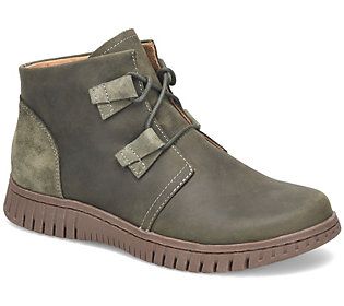 Enjoy the outdoors, run errands, or just kick back and relax in this hiker-chic Corine boot. Crafted from ultra-soft leather, it's designed with a grooved sole to flex naturally with every step. From Comfortiva by Softspots. Fall Hiking Lace-up Boots With Leather Footbed, Casual Lace-up Boots With Lug Sole For Outdoor, Casual Lace-up Desert Boots For Hiking, Casual Lace-up Boots With Lug Sole For Walking, Leather Footbed Combat Boots For Outdoor Fall Activities, Fall Outdoor Combat Boots With Leather Footbed, Leather Combat Boots With Flat Heel For Outdoor Use, Fall Lace-up Hiking Boots For Walking, Fall Leather Combat Boots For Outdoor