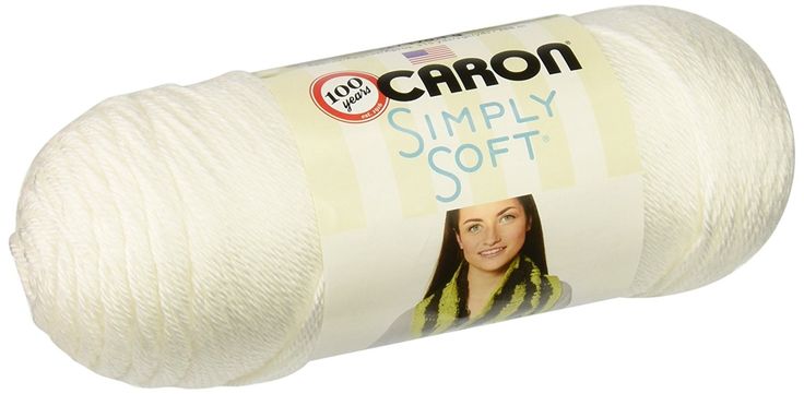 a white yarn ball with the words simply soft on it's front and bottom