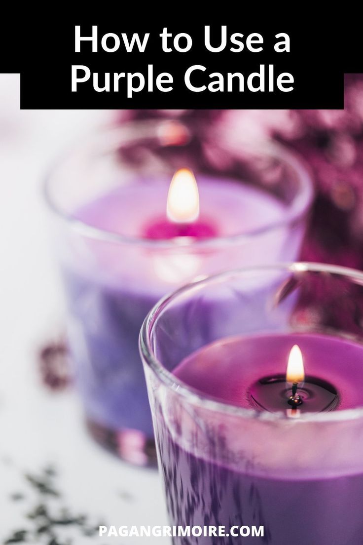 purple candles with text overlay how to use a purple candle