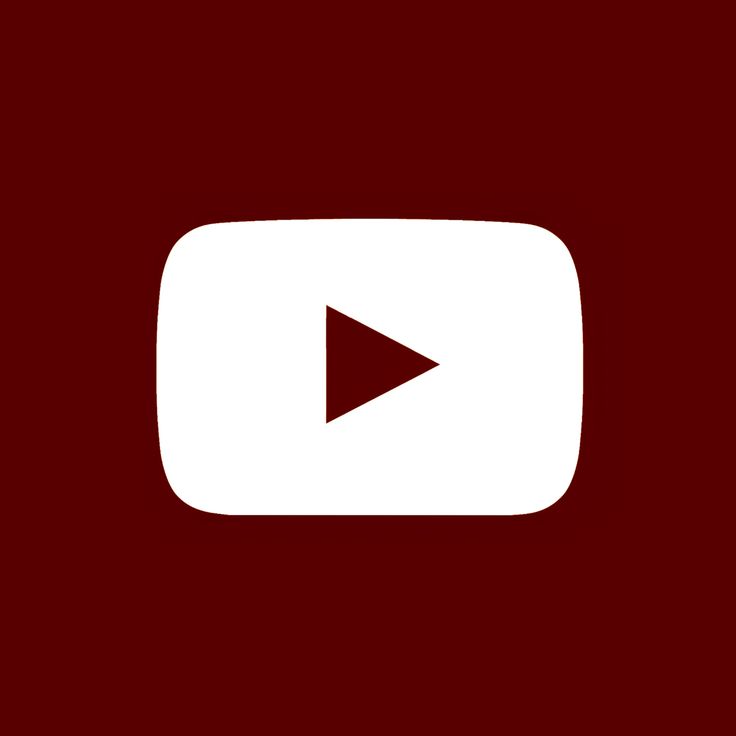 a red background with a white play button