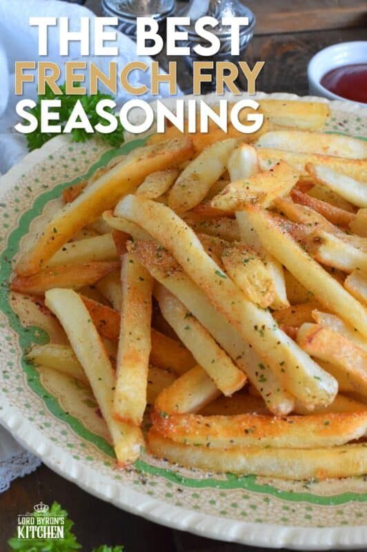 the best french fry seasoning recipe is in this bowl with parsley on top