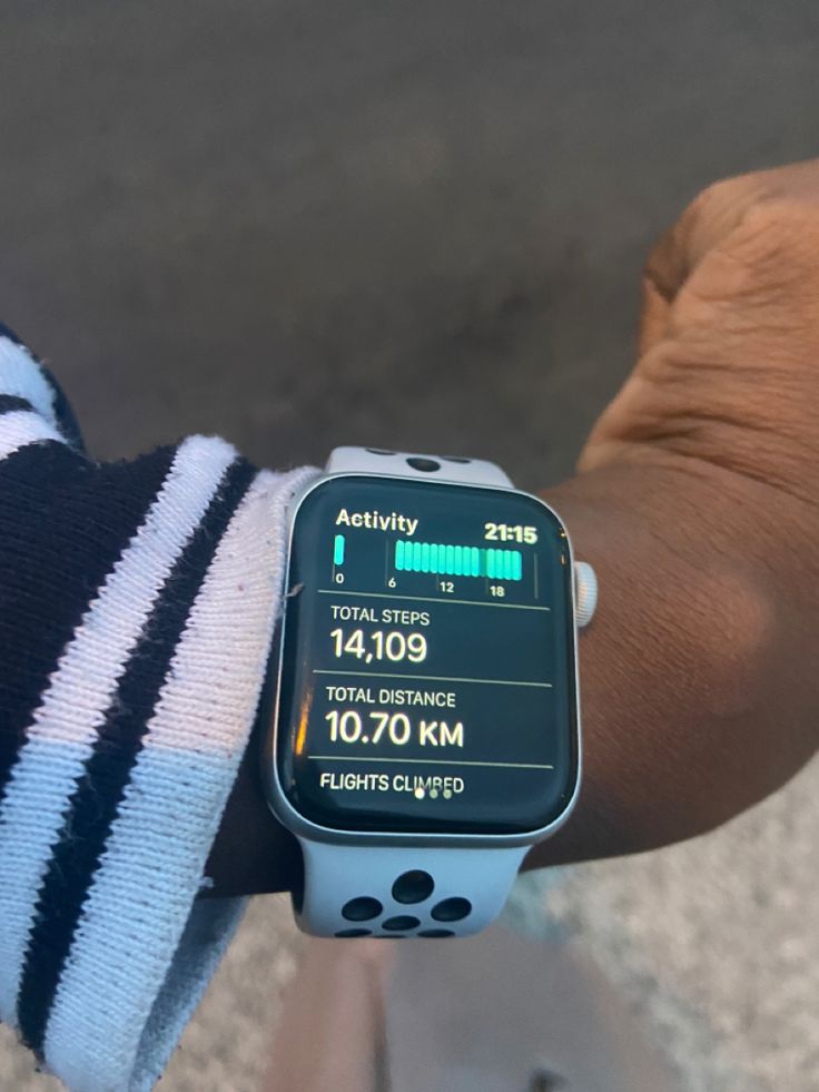 a close up of a person's wrist with an activity watch on it,