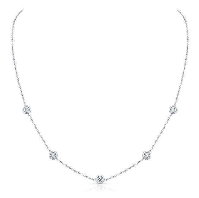 Alexandra Jules’ 'Diamond by the Yard' necklace is a timeless piece that looks fabulous everyday or dressed up. Layer it with your favorites or let it make a statement alone. Necklace measures 18" with a jump ring to fit 16". Diamond Cut Platinum Necklace In Diamond White, Diamond Cut Diamond White Platinum Necklace, Dazzling Platinum Necklace With Brilliant Cut, Timeless Sterling Silver Necklace With Single Cut Diamonds, Sterling Silver Round Cut Necklace For Everyday Luxury, Sterling Silver Round Cut Necklaces For Everyday Luxury, Dazzling Platinum Necklace In Diamond White, Platinum Necklace With Diamond Accents, Dazzling Diamond White Platinum Necklace