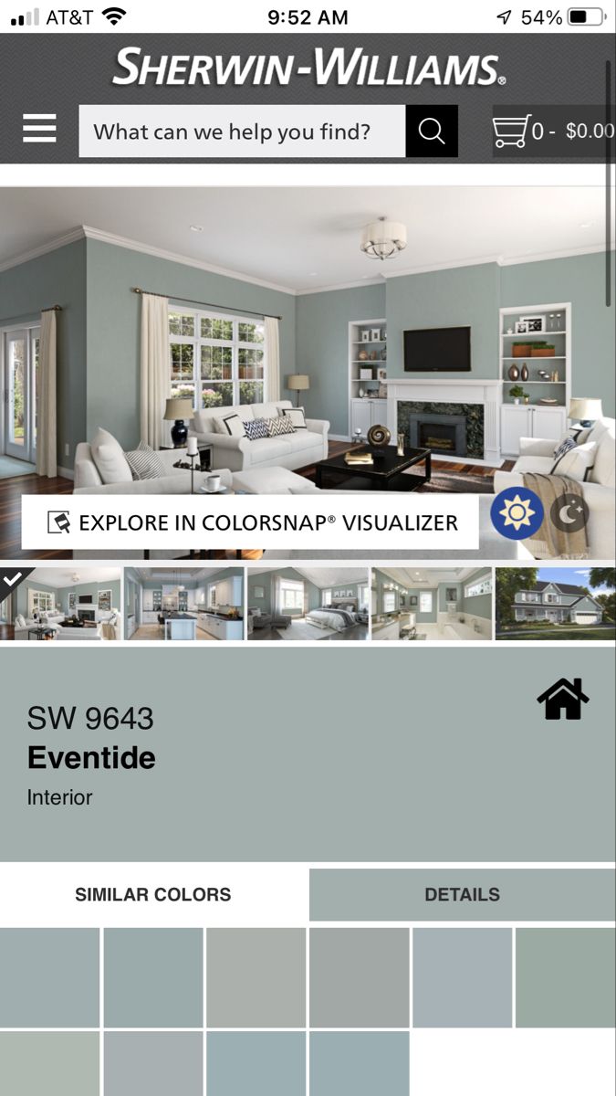 the interior color scheme for sherwin - williams's living room